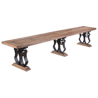 Michigan 3m French Iron Dining Bench Seat-Dovetailed & Doublestitched